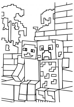 Vẽ Minecraft - Tranh Tô Màu Cho Bé