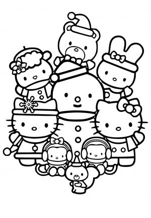 Sanrio Coloring Pages  Hello kitty colouring pages, Hello kitty coloring,  Cartoon coloring pages